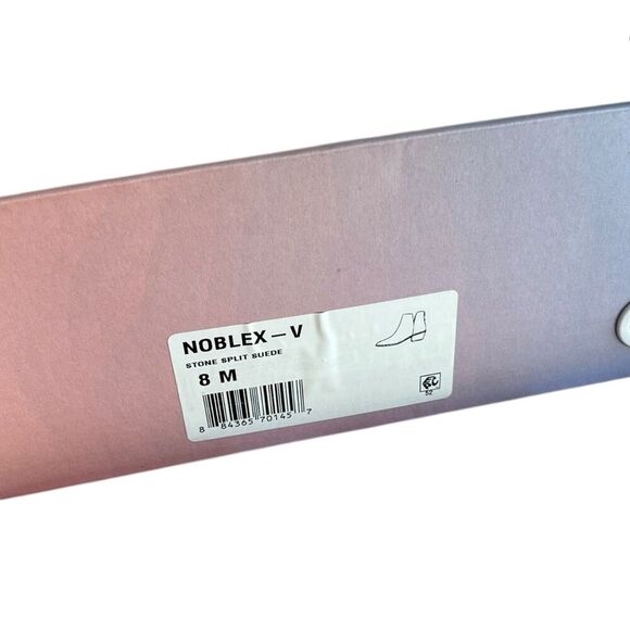 Lisa Vicky Stone Gray Split Noblex Suede Pointy Toe Bootie 8 - Picture 4 of 4